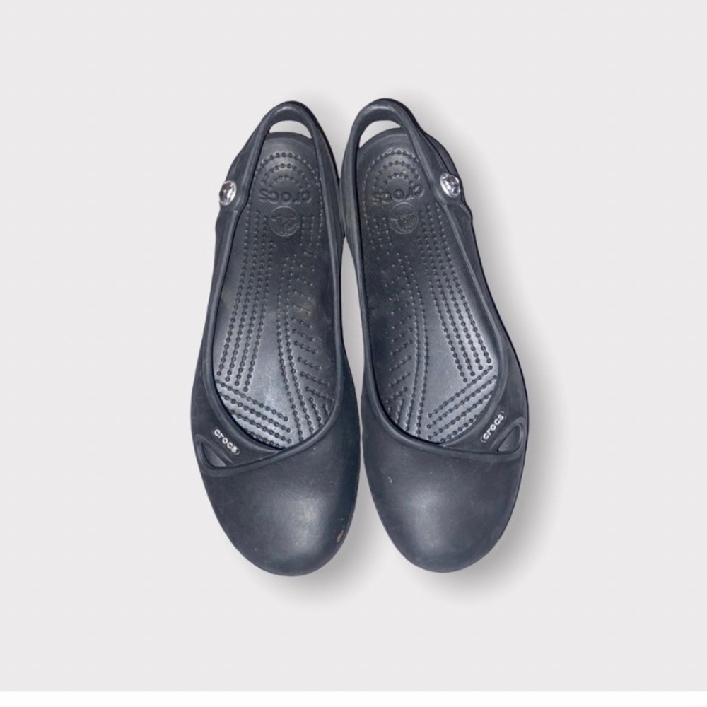 Crocs Black Flats Size 8